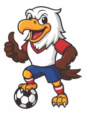 Kartal futbol çizgi filmi maskot logosu