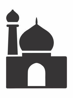 Cami siluet simgesi illüstrasyonu