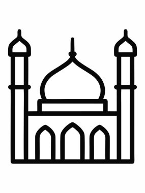 Cami siluet simgesi illüstrasyonu