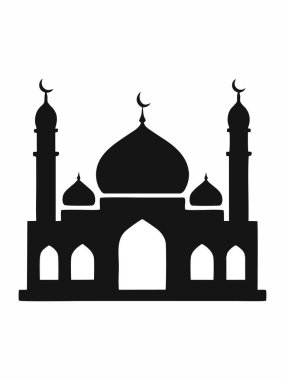 Cami siluet simgesi illüstrasyonu