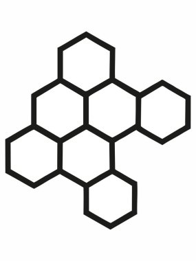 Minimalist bal peteği altıgen desenli resimleme