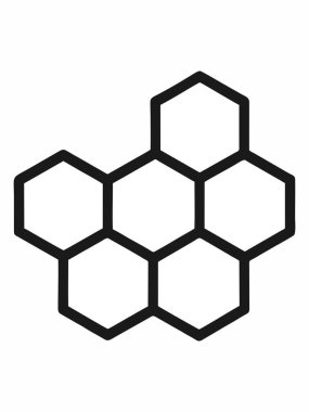 Minimalist bal peteği altıgen desenli resimleme