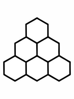 Minimalist bal peteği altıgen desenli resimleme