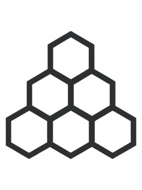 Minimalist bal peteği altıgen desenli resimleme