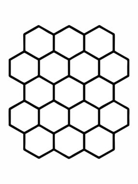 Minimalist bal peteği altıgen desenli resimleme