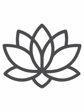 Nilüfer çiçeği ikonu vektör illüstrasyonu