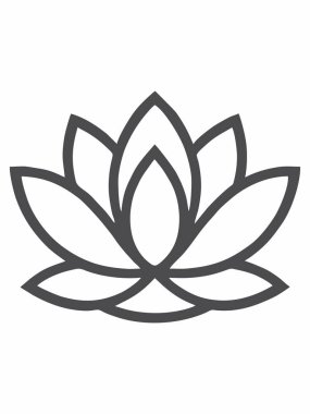 Nilüfer çiçeği ikonu vektör illüstrasyonu