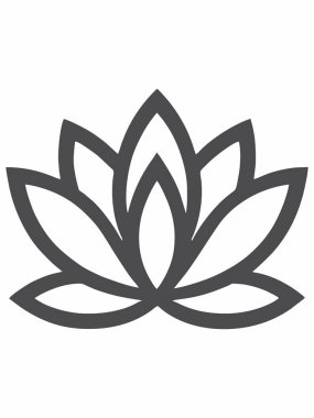 Nilüfer çiçeği ikonu vektör illüstrasyonu