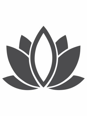 Nilüfer çiçeği ikonu vektör illüstrasyonu