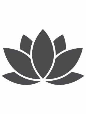 Nilüfer çiçeği ikonu vektör illüstrasyonu