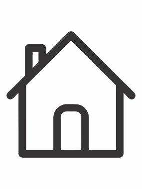 Bir evin basit vektör grafik simgesi