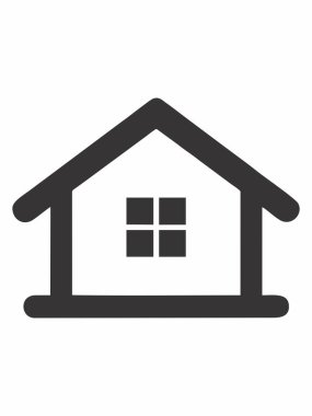 Bir evin basit vektör grafik simgesi