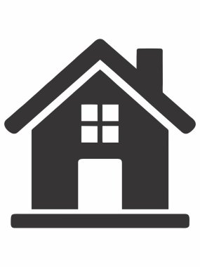 Bir evin basit vektör grafik simgesi