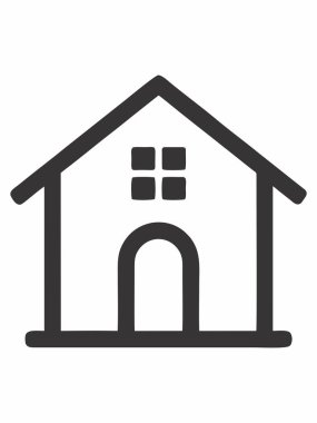 Bir evin basit vektör grafik simgesi