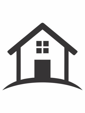 Bir evin basit vektör grafik simgesi