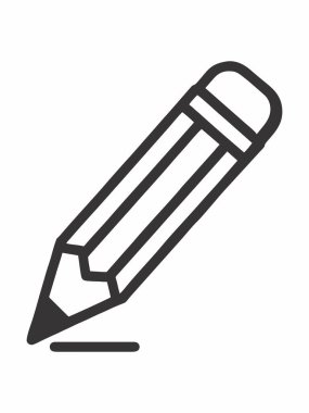 Silgi ile bir kalem simgesi çizimi