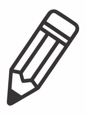 Silgi ile bir kalem simgesi çizimi