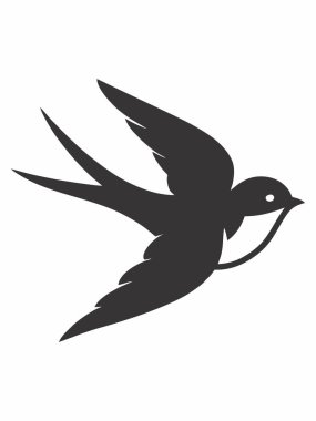 Kırlangıç siluetinin tasviri.