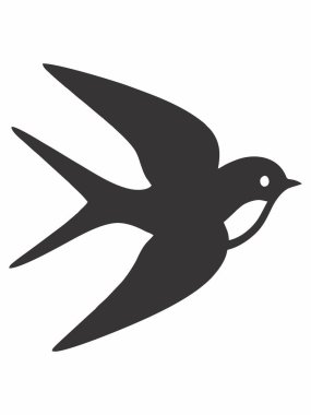 Kırlangıç siluetinin tasviri.