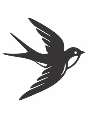 Kırlangıç siluetinin tasviri.