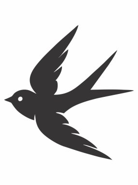 Kırlangıç siluetinin tasviri.