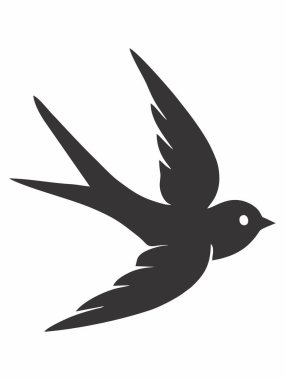 Kırlangıç siluetinin tasviri.