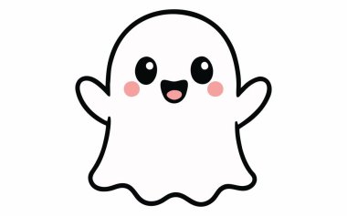 Şirin ve dost canlısı hayalet çizimi.