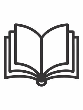 Eğitim ve öğrenim için kitap simgesi aç