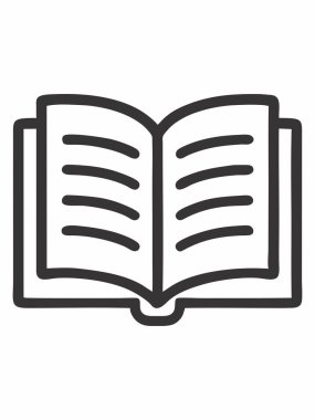 Eğitim ve öğrenim için kitap simgesi aç