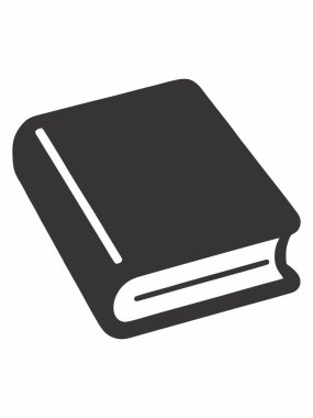 Kapalı bir kitap simgesinin vektör illüstrasyonu