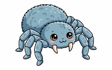 Şirin mavi örümcek çizgi film karakteri