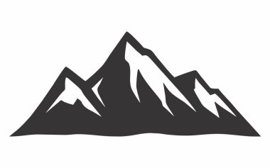 Dağ siluetinin vektör illüstrasyonu
