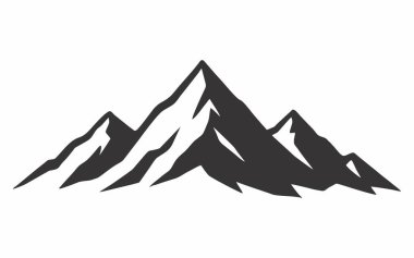 Dağ siluetinin vektör illüstrasyonu
