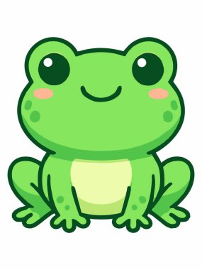 Şirin kurbağa çizimi.