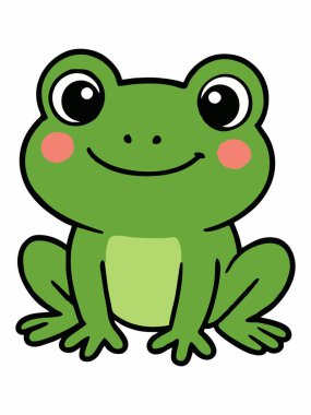 Şirin kurbağa çizimi.