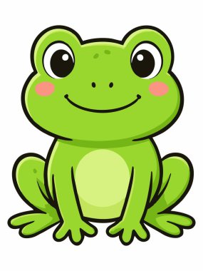 Şirin kurbağa çizimi.