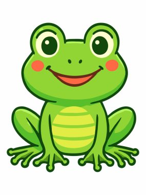 Şirin kurbağa çizimi.