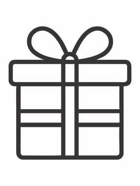 Basit Hediye Kutusu Simge Satırı ResmiComment