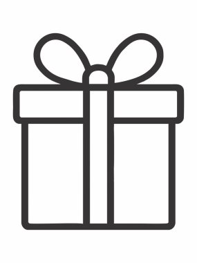 Basit Hediye Kutusu Simge Satırı ResmiComment