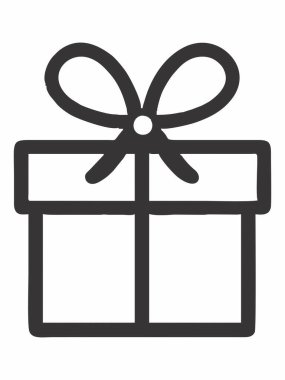 Basit Hediye Kutusu Simge Satırı ResmiComment