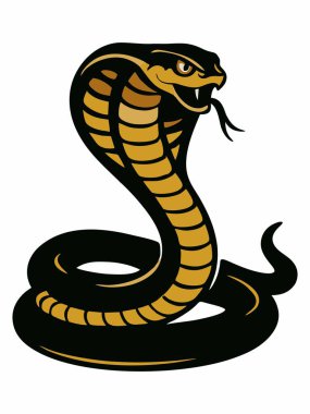 Kral kobra maskotu logo vektör illüstrasyonu