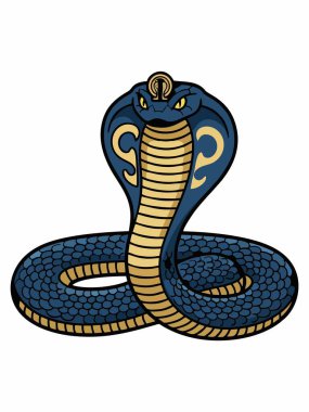 Kral kobra maskotu logo vektör illüstrasyonu