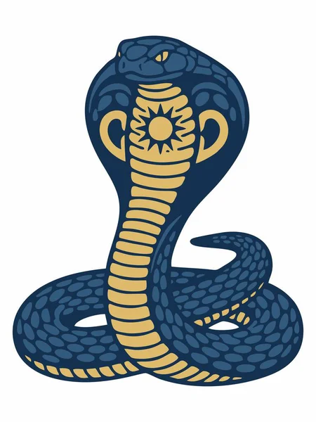 Kral kobra maskotu logo vektör illüstrasyonu