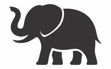 fil silueti vektör illüstrasyonu