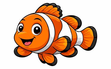 Şirin palyaço balığı çizgi film karakteri