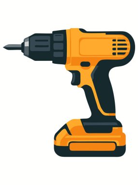 Kablosuz bir elektrikli matkabın vektör illüstrasyonu