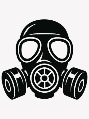 Gas Mask Icon Silhouette Vector Illustration