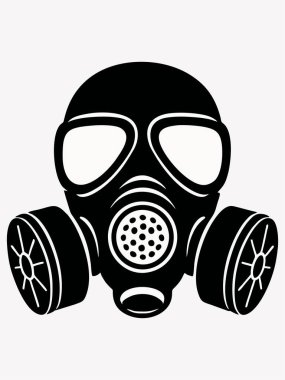 Gas Mask Icon Silhouette Vector Illustration