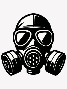 Gas Mask Icon Silhouette Vector Illustration