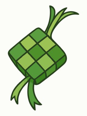 Yeşil Ketupat Çizimi ile Kurban Bayramı Mübareği